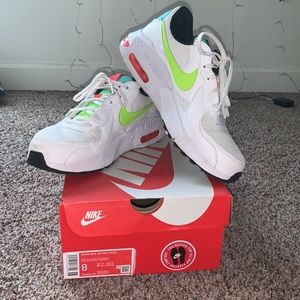 Neon color Nike air max shoes